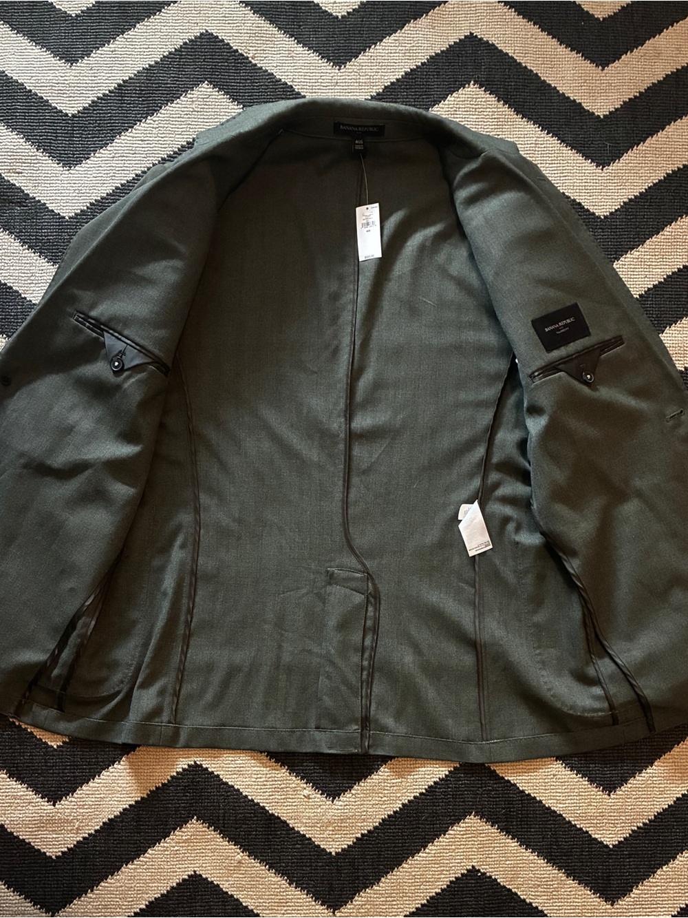 Banana Republic Olive Green Sport Coat Blazer - Picture 10 of 11